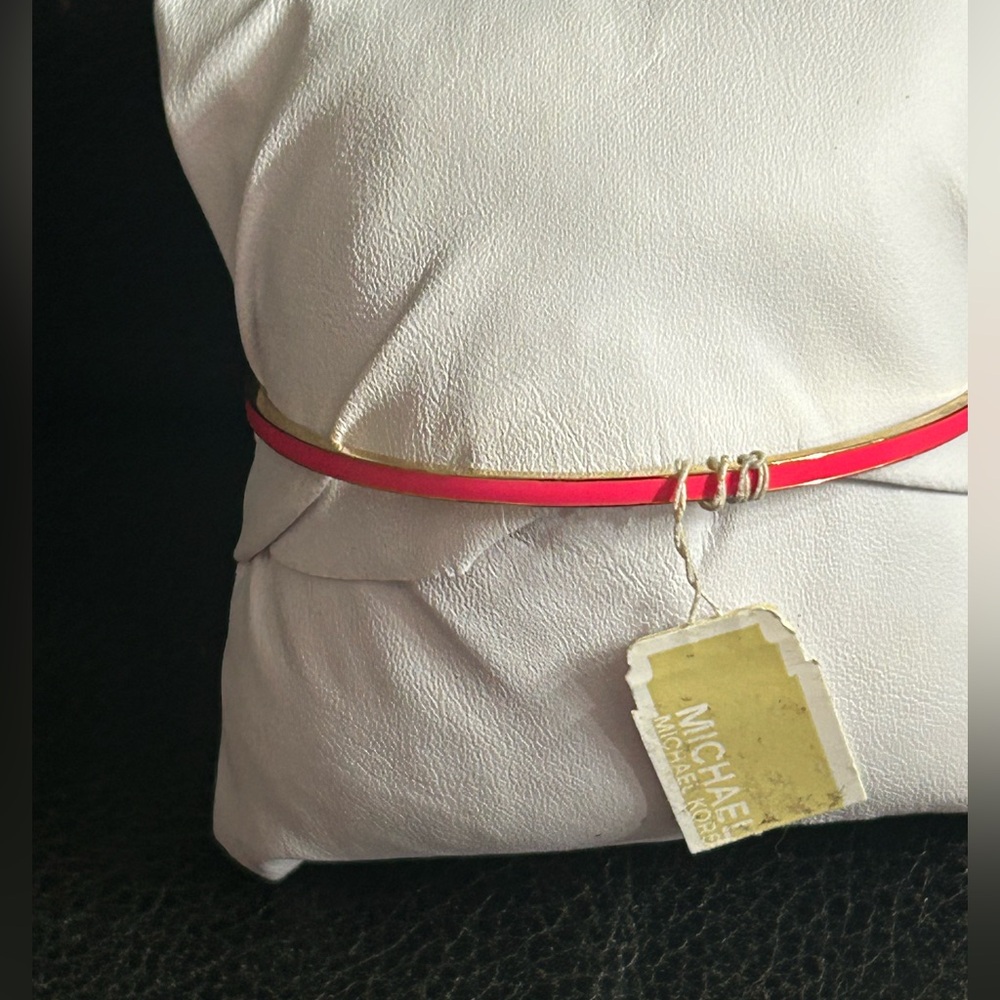 Michael Kors Pink Enamel and Gold Buckle Design Bracelet - Picture 9 of 16